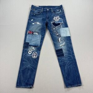 Polo Ralph Lauren Patchwork Jeans‎ Astor Slim Boyfriend Womens Size 26